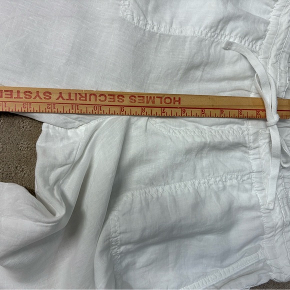 Caslon Women’s 100 % white linen wide leg drawstring pants size large - Picture 4 of 8